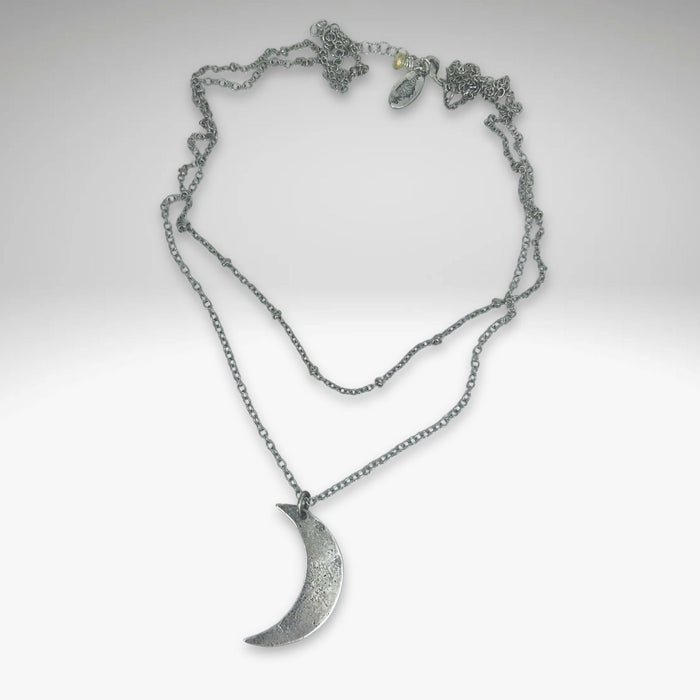 Crescent Long Layered Necklace - Daphne Lorna
