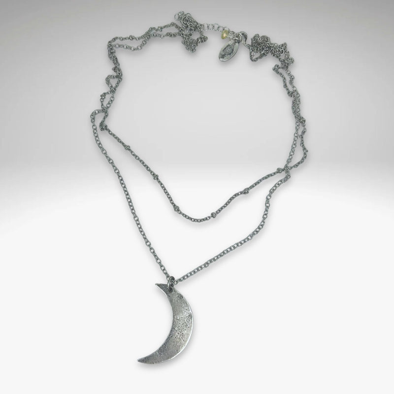 Crescent Long Layered Necklace - Daphne Lorna