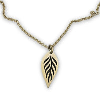 Feather Lite Necklace on chain - Daphne Lorna