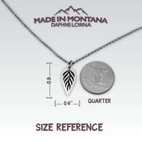 Feather Lite Necklace on chain - Daphne Lorna