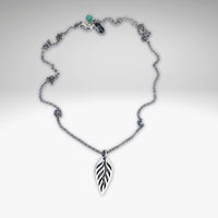 Feather Lite Necklace on chain - Daphne Lorna