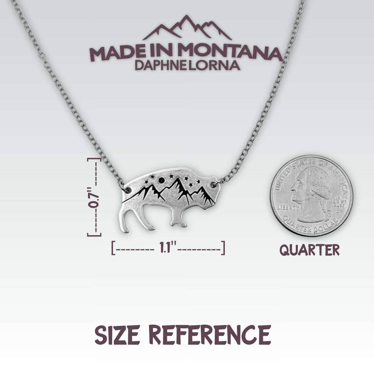 High Alpine Bison Necklace - Daphne Lorna