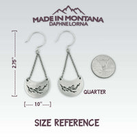 Juniper Earrings - Flowery Branch Nature dangle earrings - Daphne Lorna