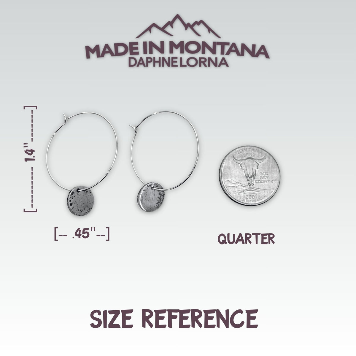 Mini Moon Hoop Earrings - Daphne Lorna