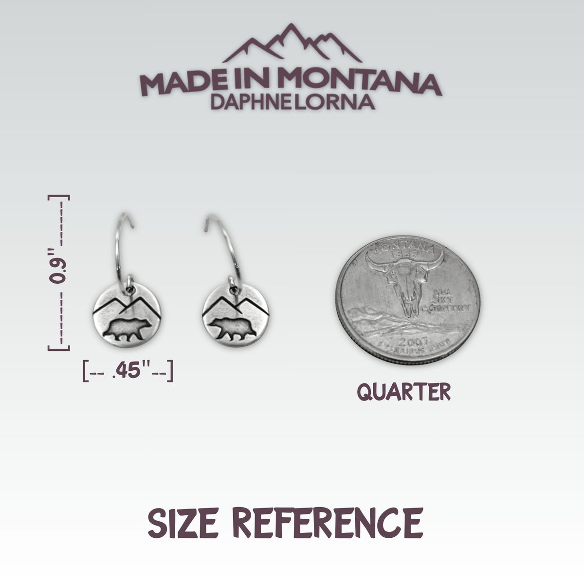 Mountain Bear Earrings - Daphne Lorna