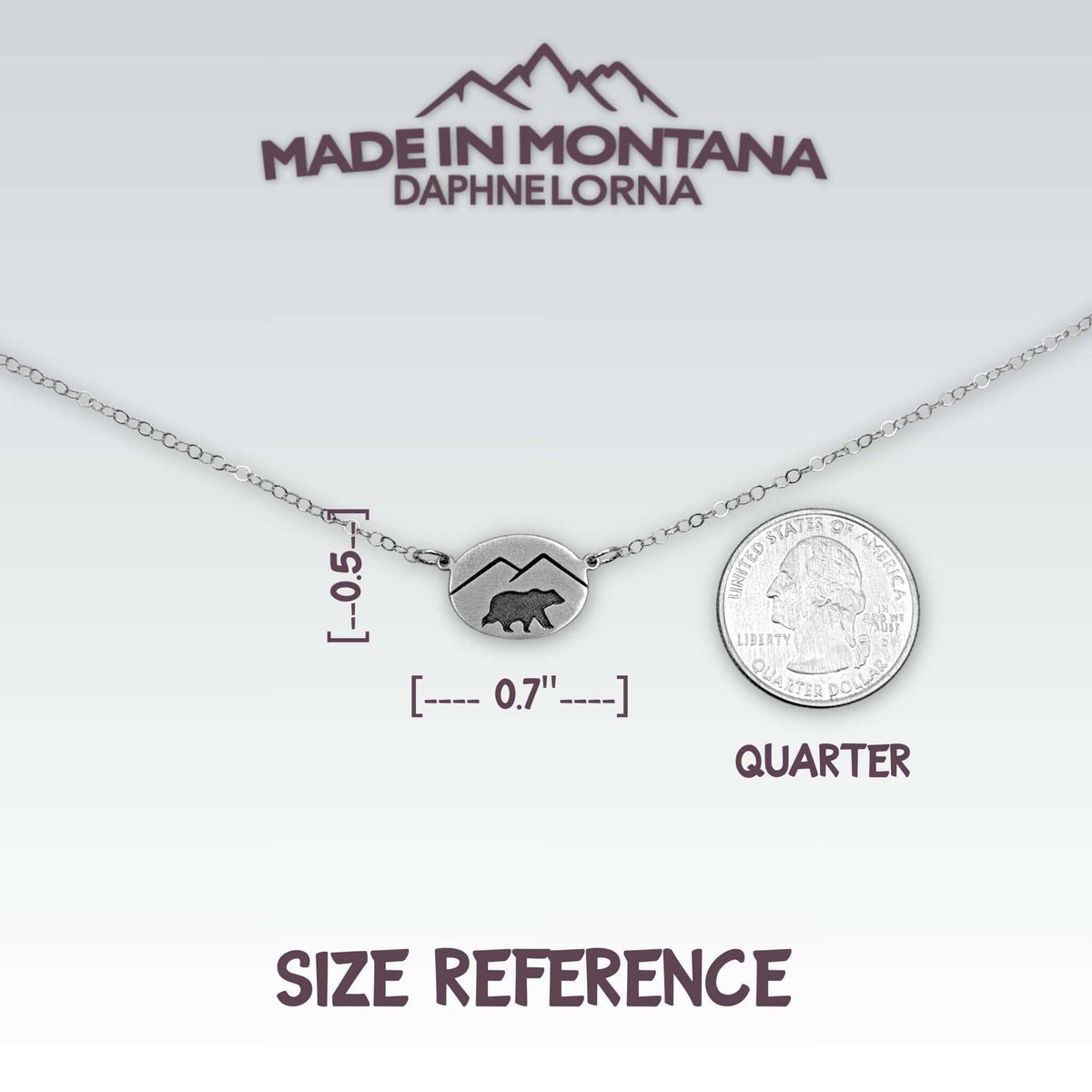 Mountain Bear Necklace - Daphne Lorna