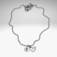 Open Heart Initial Necklace - Daphne Lorna