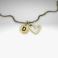 Open Heart Initial Necklace - Daphne Lorna