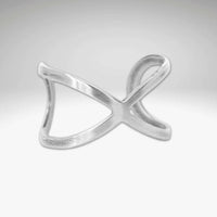 Open Space Adjustable Ring in Matte Silver, showcasing a unique and sophisticated adjustable design.