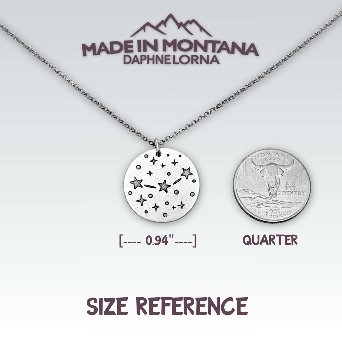 Orion's Belt Disk Necklace - Daphne Lorna