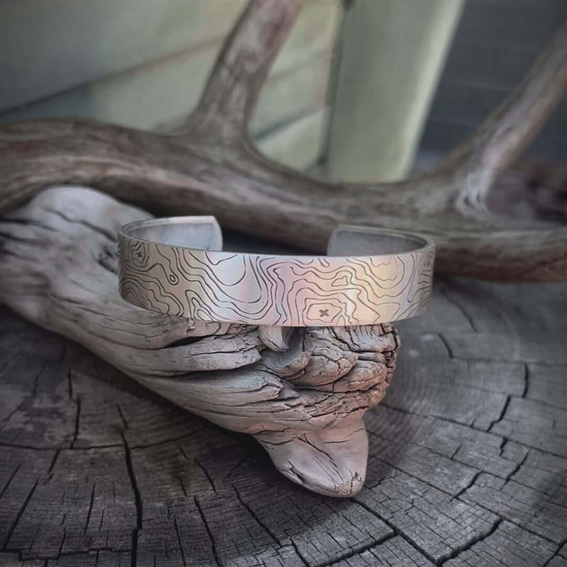 Topo Cuff Bracelet - Mountain cuff for men and women - Grand Tetons