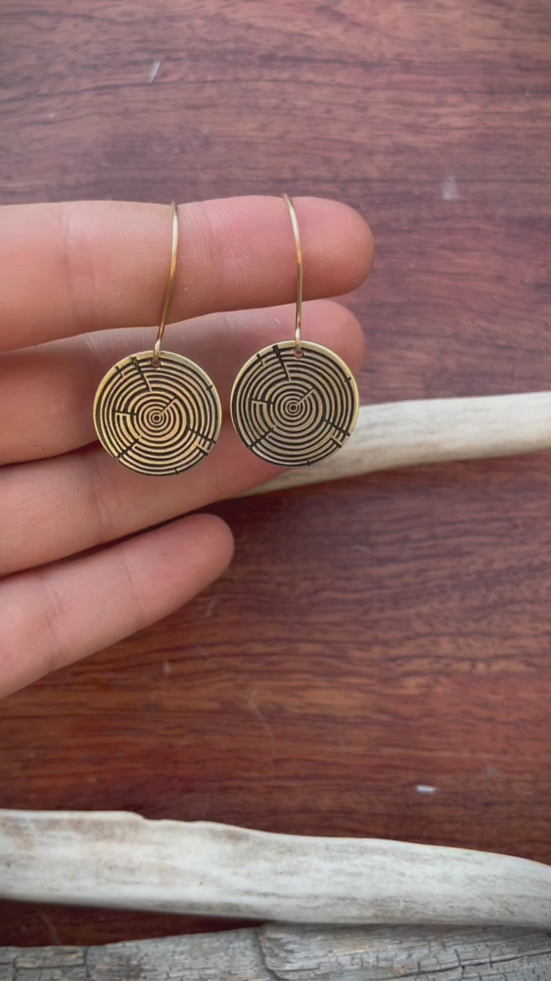 Timber Earrings- Tree Rings