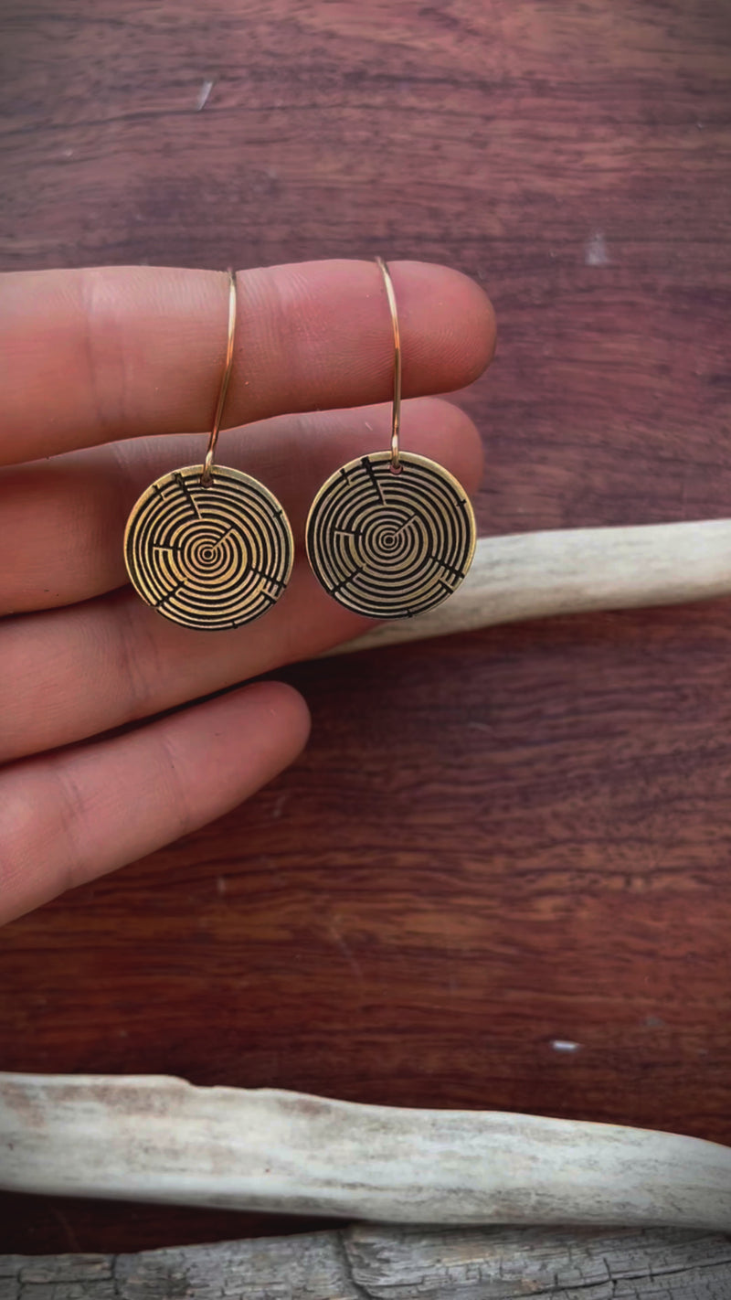 Timber Earrings- Tree Rings