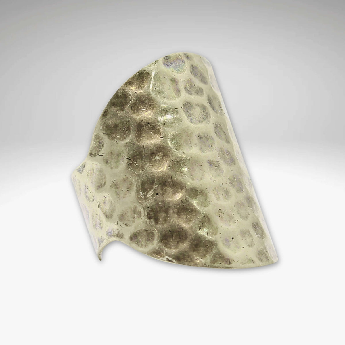 Rubble Adjustable Ring, hand hammered silver ring with wide design, perfect for outdoor adventures or a night out.