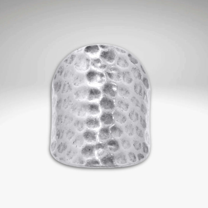 Rubble Adjustable Ring featuring a hand hammered design, perfect for outdoor adventures or nights out.