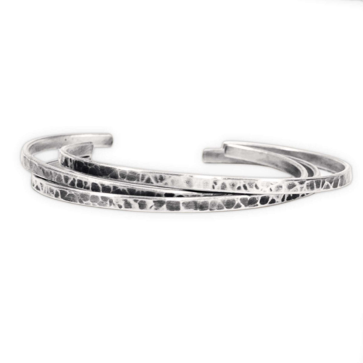 Set of Three Thin Cuff Bracelets - Daphne Lorna