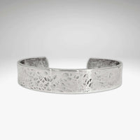 Simple Cuff Bracelet in Matte Silver finish, hand-forged 1/2" cuff showcasing refined minimalism.