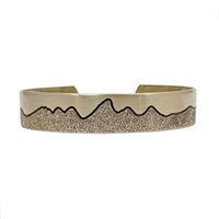 Simple Tetons Cuff Bracelet featuring a mountain range design, perfect for outdoor enthusiasts.