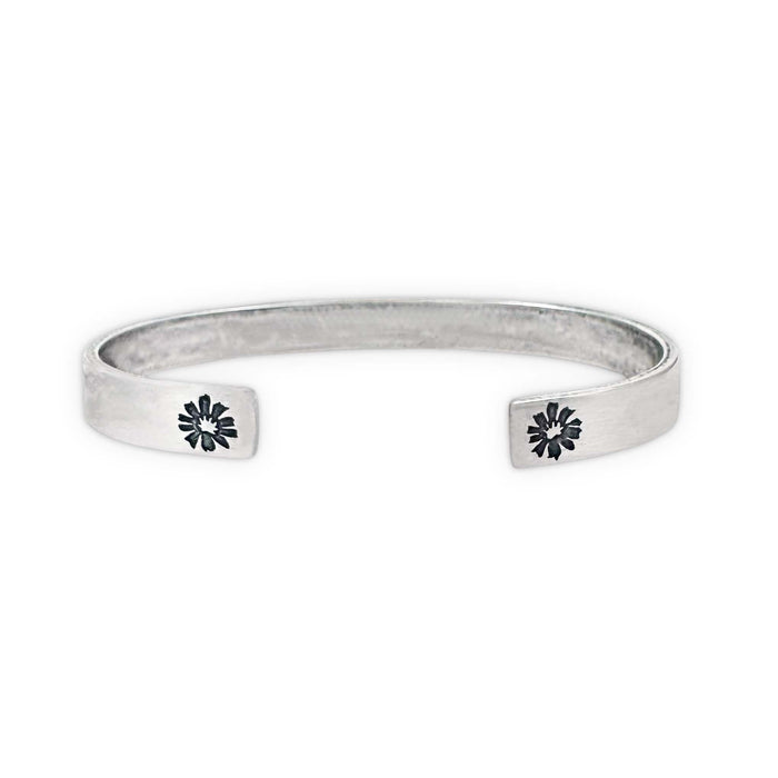Skinny Bitterroot Flower Cuff Bracelet - Daphne Lorna