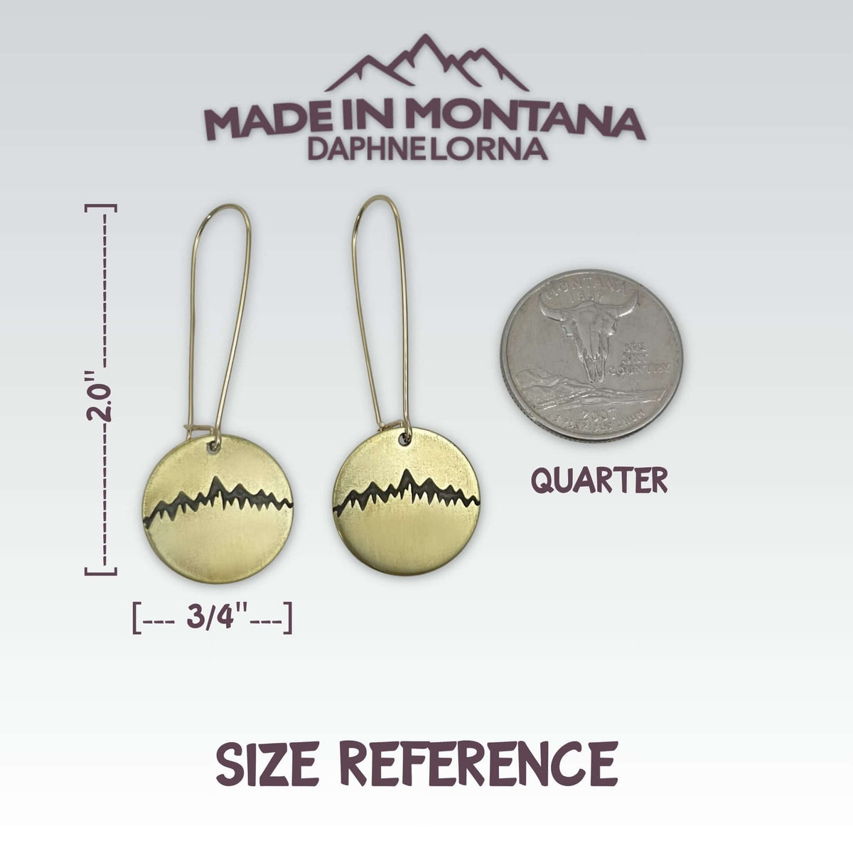 Snowcap Mountain Earrings - Daphne Lorna