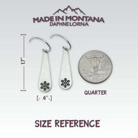 Snowflake Drop Earrings, Teardrop Dangles - Daphne Lorna