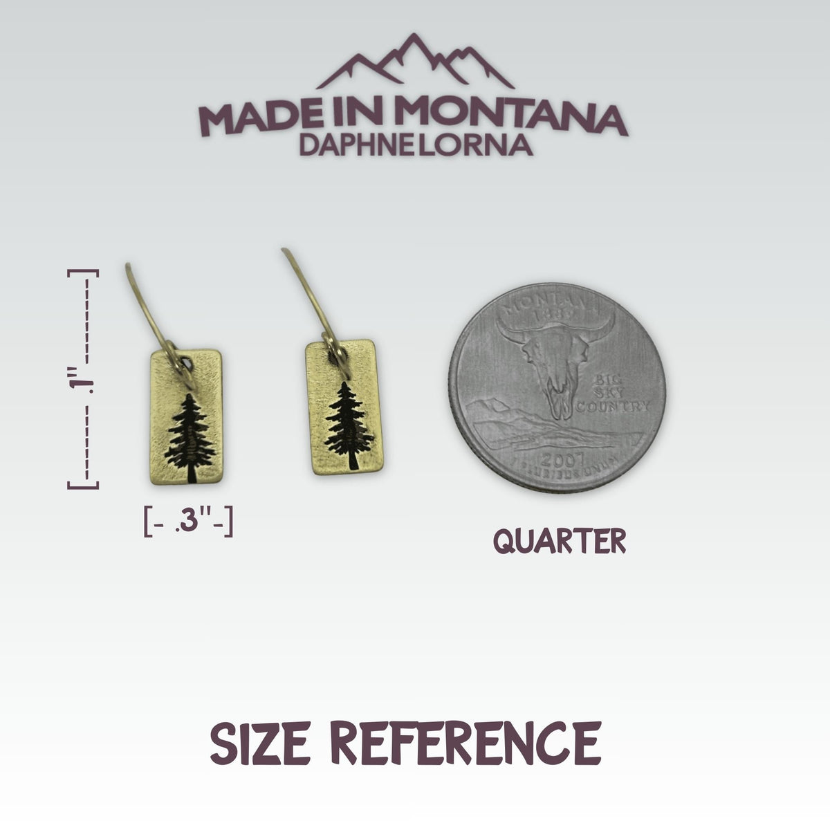 Spruce Tree Hoop Earrings - Daphne Lorna