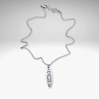 Upstream Necklace featuring a kayak design on a delicate rolo chain, adjustable length for river adventure lovers.