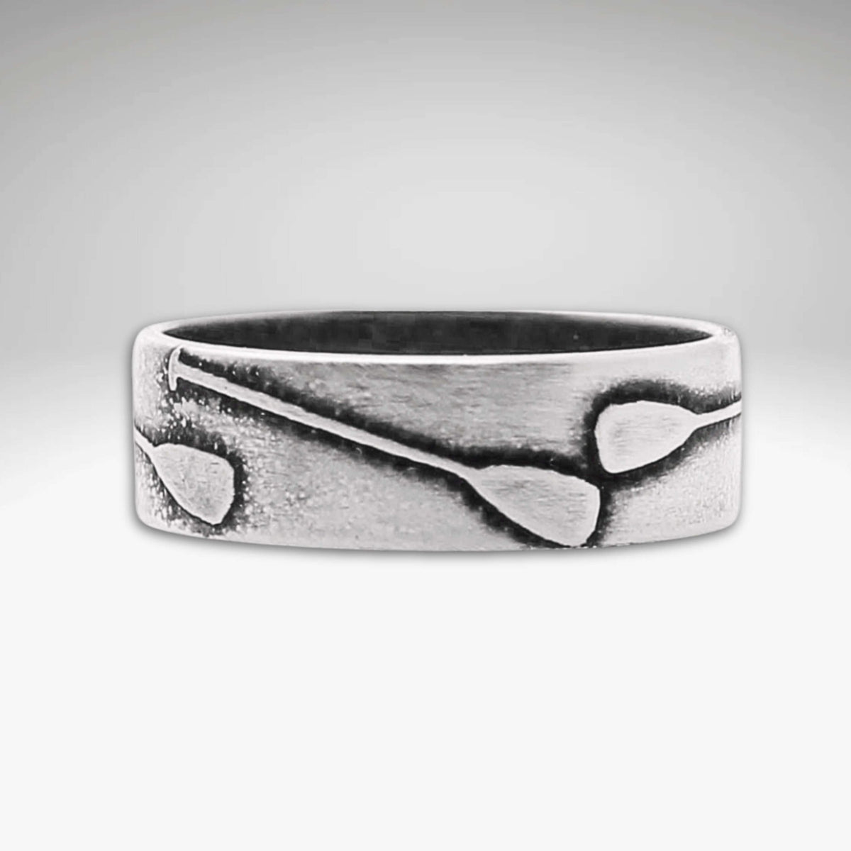 Upstream Paddle Ring with paddle design, perfect for water lovers and outdoor enthusiasts.