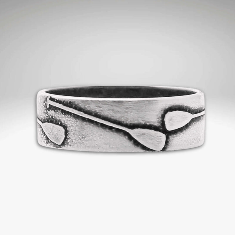 Upstream Paddle Ring with paddle design, perfect for water lovers and outdoor enthusiasts.