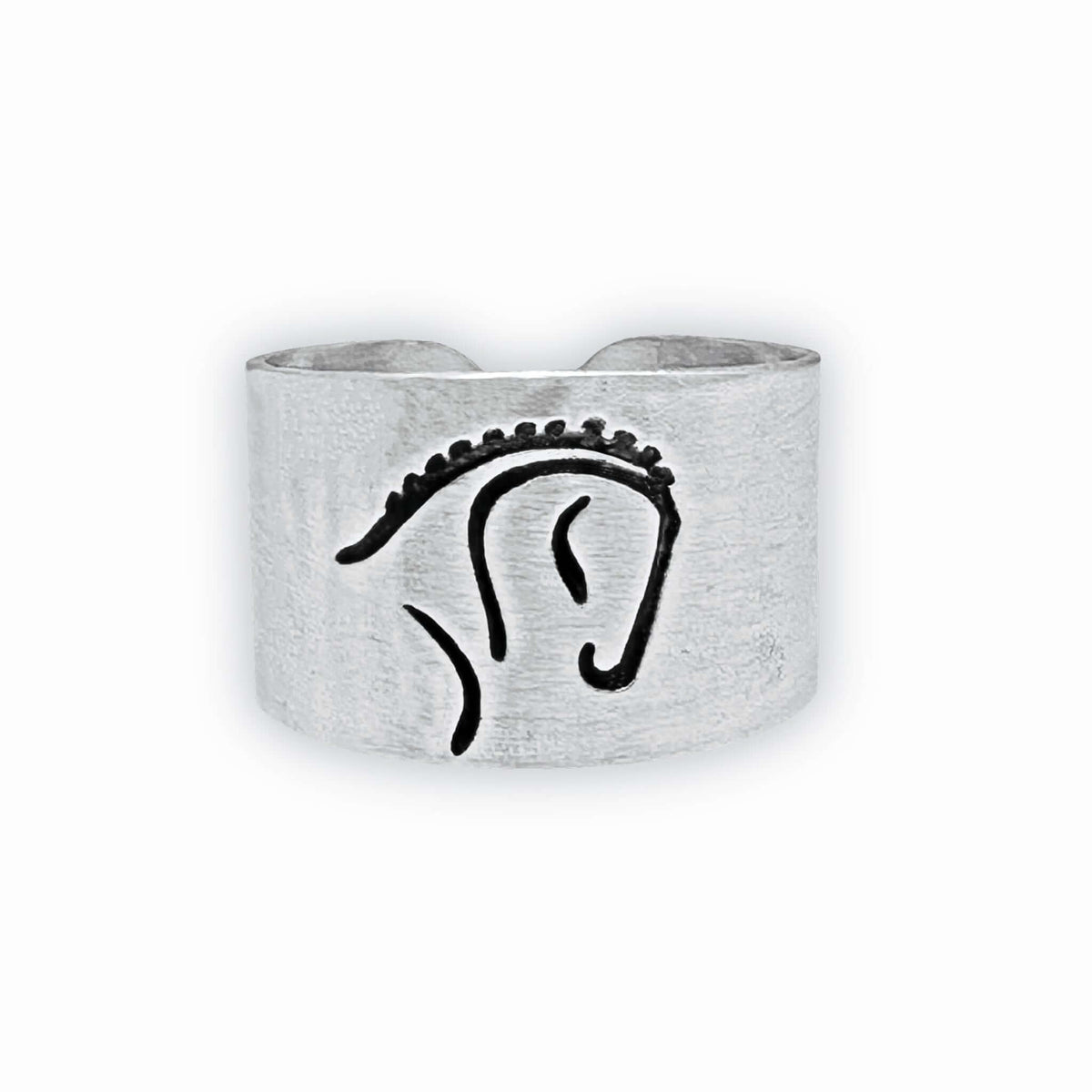 White Horse Adjustable Ring - Daphne Lorna