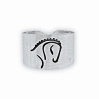 White Horse Adjustable Ring - Daphne Lorna