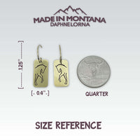 White Horse Dressage Earrings - Daphne Lorna