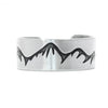 Snowcaps Adjustable Ring, Matte Silver, daphne lorna