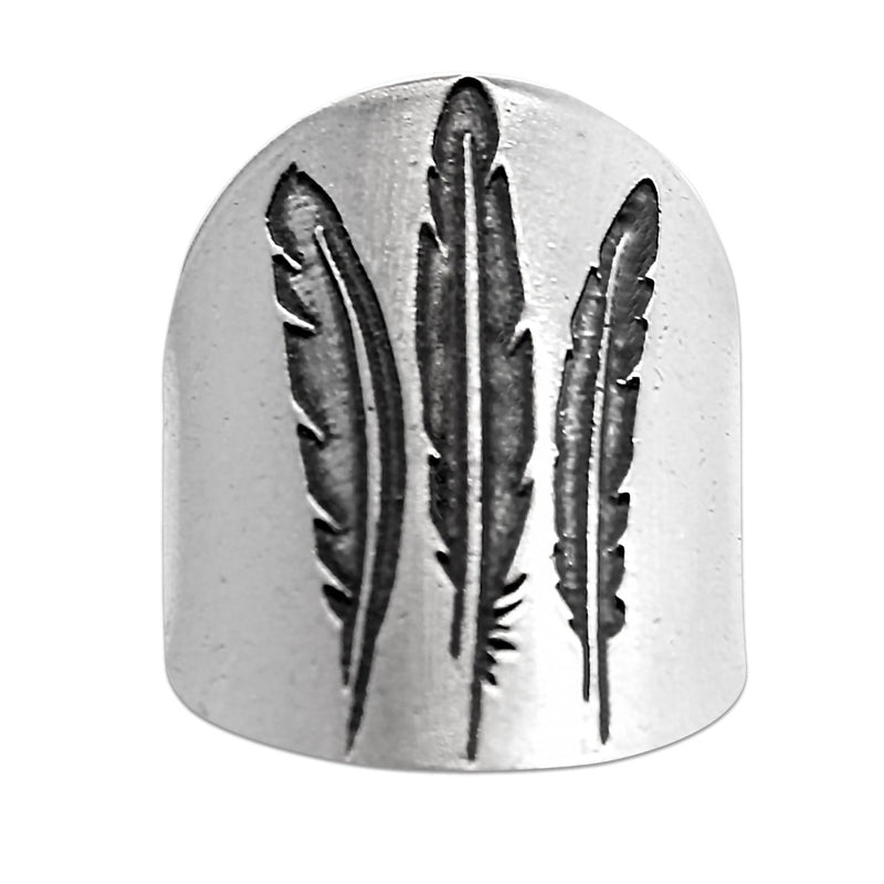 Feather Adjustable Ring, Matte Silver / One Size, daphne lorna