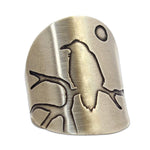 Raven Adjustable Ring, Antique Brass, daphne lorna