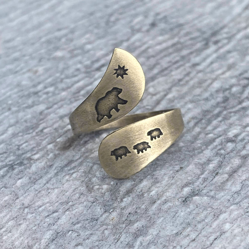 Mama and Cubs Adjustable Ring