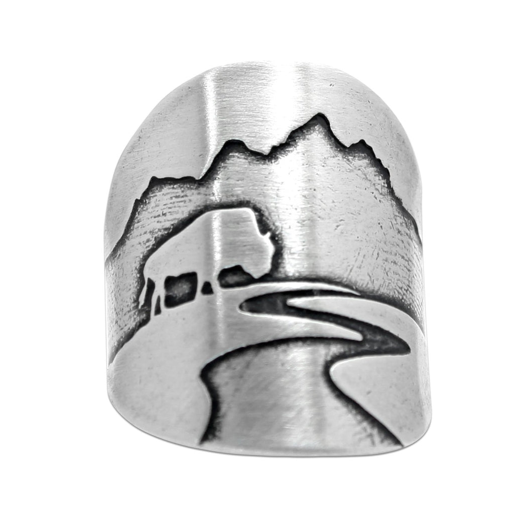 Buff in the Tetons Adjustable Ring, Matte Silver / One Size, daphne lorna