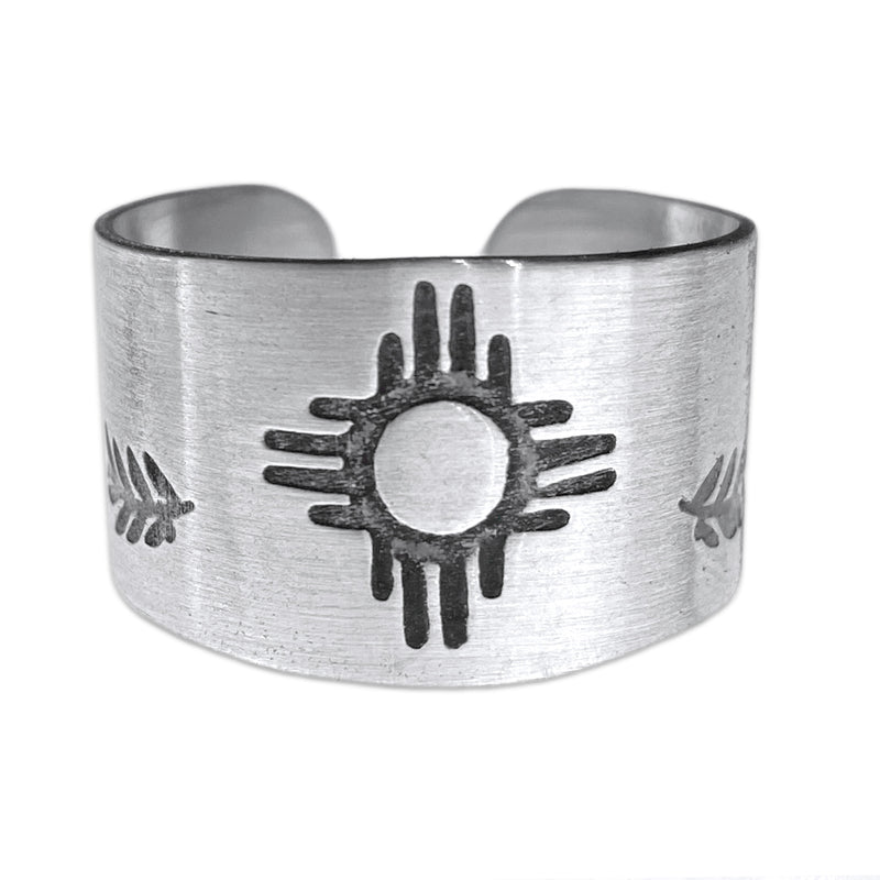 Sol Adjustable Ring, Matte Silver, daphne lorna