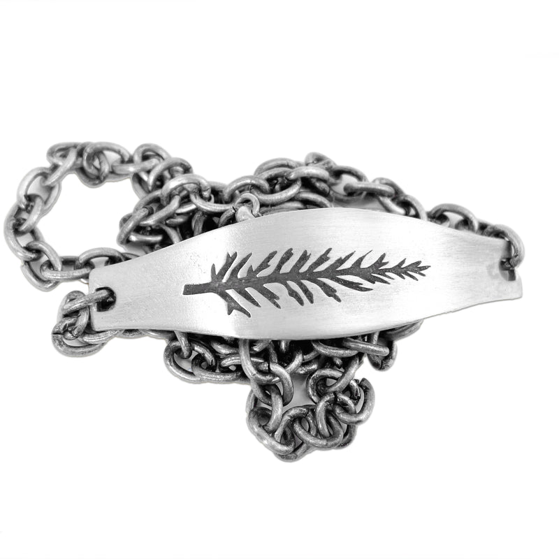 Spruce Chain Wrap Bracelet, Matte Silver, daphne lorna