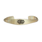 Lotus Signet Cuff Bracelet