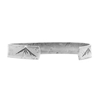 Mountain Peaks Cuff Bracelet, Matte Silver / Women's, daphne lorna