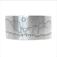 Yosemite Cuff Bracelet, Matte Silver, daphne lorna