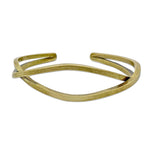 Criss Cross Cuff Bracelet, Antique Brass / Women's, daphne lorna