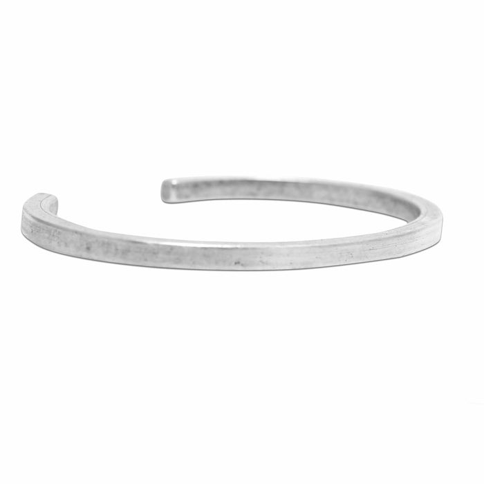 All Square Cuff Bracelet in matte silver