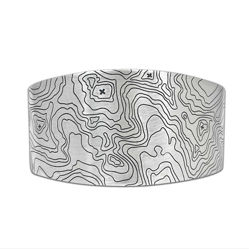 Grand Cuff, Matte Silver, daphne lorna