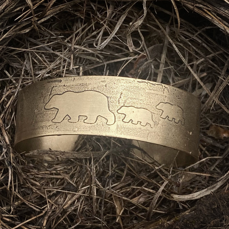 Mama and Cubs Cuff Bracelet
