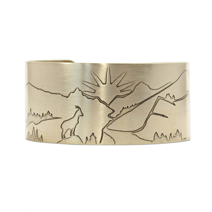 Going to the Sun Road Cuff Bracelet, Antique Brass, daphne lorna