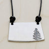 Spruce Necklace, Matte Silver / Cord, daphne lorna