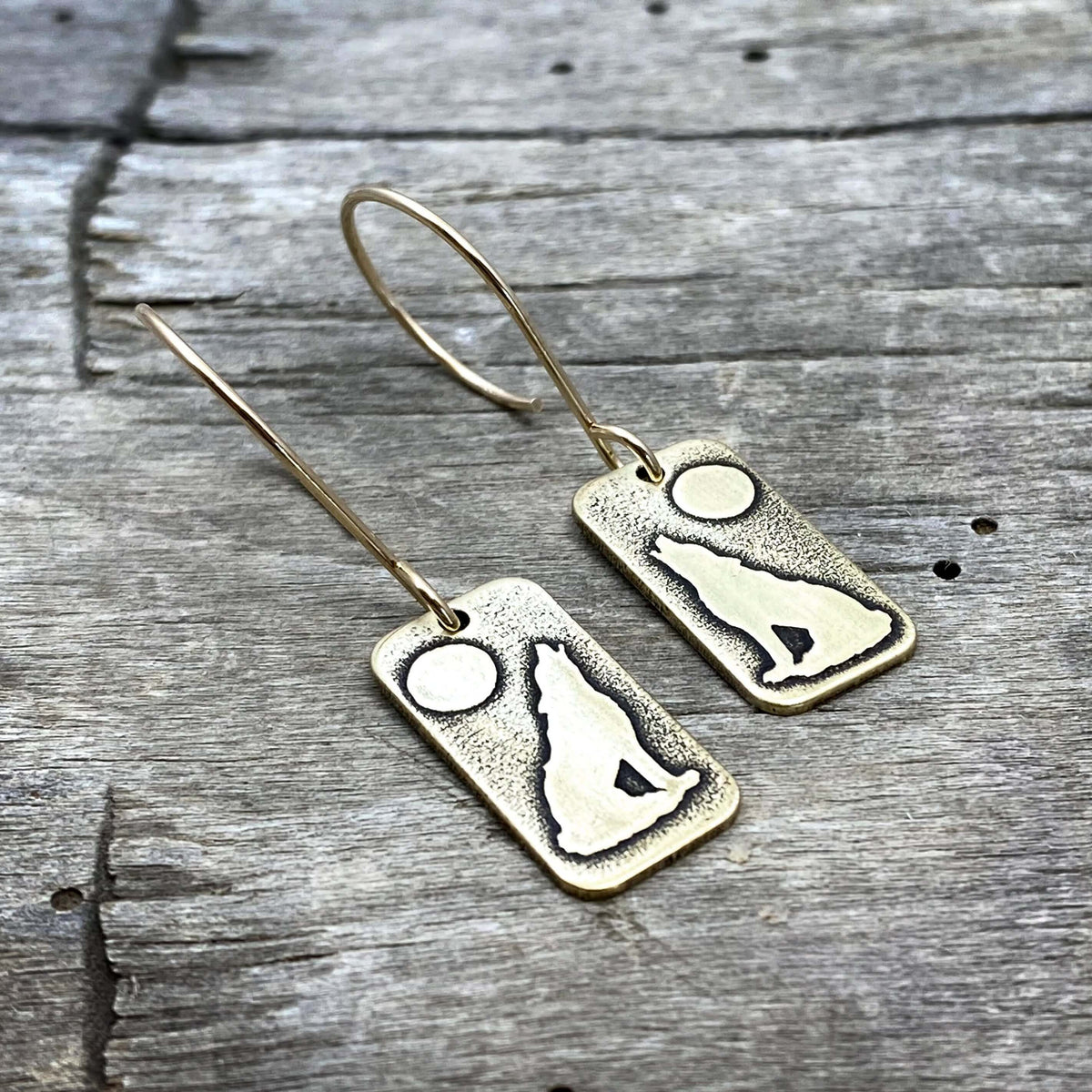 Howl Earrings, Antique Brass, daphne lorna