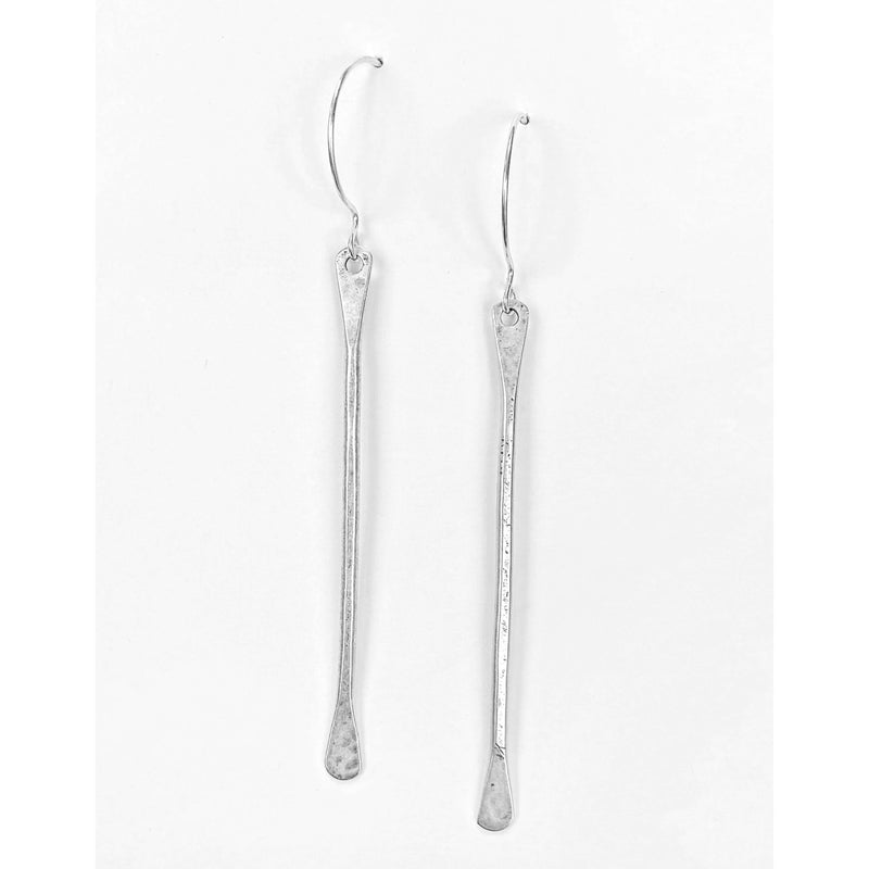 Upstream Earrings, Matte Silver, daphne lorna